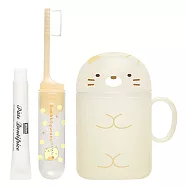 San-X 角落公仔緊緊窩角落系列外出型牙刷組。羞羞貓