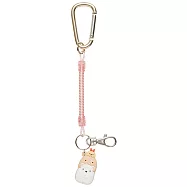 San-X 角落公仔我愛生活系列造型公仔彈簧鑰匙扣。炸豬排+白熊君