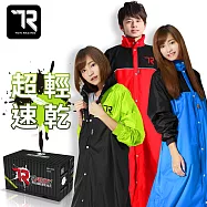 【TDN】飛迅超輕速乾雨衣連身雨衣(前開式機車雨衣透氣內網EU4333)火焰紅 特加長型