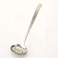 【新潟燕市槌目逸品】-槌目和風開洞大湯杓 18-8 業務用專業道具