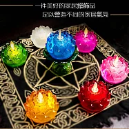 【新韻】琉璃心燈燭台電子蠟燭一對同色組(A010)黃色