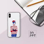 INJOYmall for iPhone 6 / 6s 簡約文青情侶男生款透明防摔手機殼 保護殼