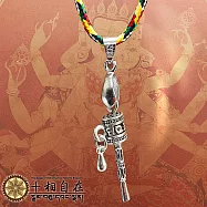 【十相自在】密宗古銀六字真言轉經輪項鍊