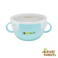 祝福森林 不鏽鋼雙耳密封隔熱碗 -水藍