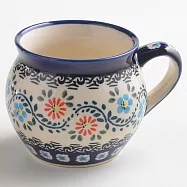 波蘭陶 典雅花團系列 胖胖杯 320ml 波蘭手工製