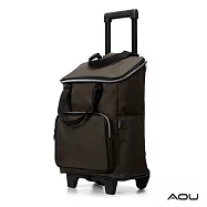 AOU 台灣製造 高防水耐重布料 時尚輕巧購物車 菜籃車 載運車(軍綠)29-022D6