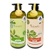 AiLeiYi洋甘菊修護洗髮精-清新綠茶+洋甘菊潤膚沐浴精-橙花1000ml