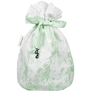 JILL STUART 吉麗絲朵 花鑽蕾絲束口包(綠意微風)(公司貨)