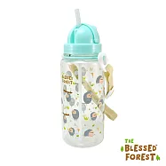 祝福森林Tritan兒童滑蓋水壺550CC -薄荷綠-揹帶