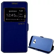 視窗款側掀皮套 HTC ONE M9藍色