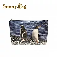 Sunny Bag x 林鴻兒-James Lin 多功能文具袋/化妝包-金圖企鵝 Gentoo penguins