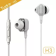 Tuddrom小魔鴨 H3 震撼低音雙動圈入耳式線控耳機白
