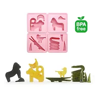 eeeek 艾克魔塊 可愛動物造型模組-叢林動物(粉)-兩入組