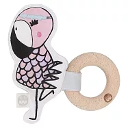 澳洲Kippins有機棉櫸木固齒器- 可可火鶴(COCO KIPLET&trade; RATTLE)