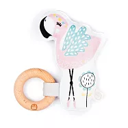 澳洲Kippins有機棉櫸木固齒器- 可可火鶴(COCO KIPLET&trade; RATTLE)**新包裝, 新設計**