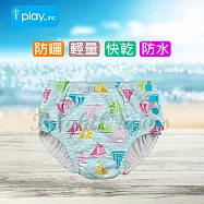 美國 i play 寶寶泳褲/戲水免穿尿布 - 水藍帆船 6-12M 水藍帆船