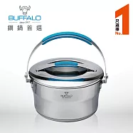 【Buffalo牛頭牌】新雅登304不銹鋼加厚底調理鍋18cm/2.4L(IH.電磁爐適用)