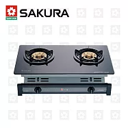 【櫻花牌】兩口玻璃面板嵌入爐 G-6500KG (桶裝瓦斯)限北北基桃中高配送