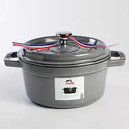 Staub 圓形鑄鐵鍋 18cm1.7L 法國製 (電磁爐 IH爐可用) 石墨灰