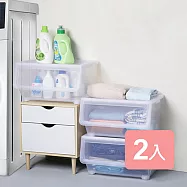 《真心良品》大胃王直取式附輪收納整理箱(50L)2入