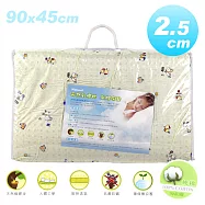 NATURAL 1吋純棉天然乳膠床墊(90x45cm)-女生款黃色、粉紅色隨機出貨