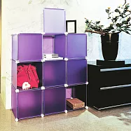 【H&R安室家】9格9門收納櫃-12吋百變收納櫃/組合櫃-HP59A紫