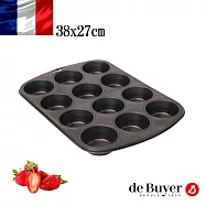 法國【de Buyer】畢耶烘焙『不沾烘焙系列』12格瑪芬烤模