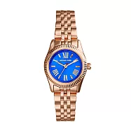 MICHAEL KORS 時尚都會腕錶-海藍玫瑰金(現貨+預購)海藍玫瑰金