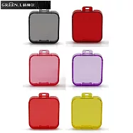 Green.L副廠GOPRO攝影機配件 適水深0-40米潛水盒濾色片組-潛水套裝1(6色,每色各1,含收納袋)