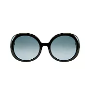 『完美修飾臉型』Siraya LISA 造型圓框 施華洛世奇水鑽 德國蔡司太陽眼鏡 經典黑