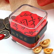 [招寶球]沙漏紙鎮(方形)_過年新年賀禮送禮_財庫滿溢