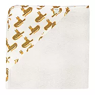 比利時Trixie 有機棉連帽浴巾 - 頑皮花豹