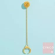 CINCO 葡萄牙精品 Mini shout necklace 925純銀鑲 24K金 新月項鍊 迷你款