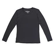 【荒野wildland】中童Highest彈性圓領保暖衣 H2660M黑色