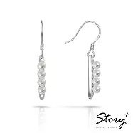 STORY故事銀飾-協奏曲Concerto-施華洛世奇珍珠耳環(三款)白K金