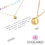Dogeared love is love 彩虹水晶立體圓球項鍊 金色 愛最大 附原廠盒