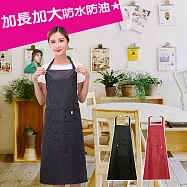 【巴芙洛】加長加大防水防油工作圍裙-2件(防水/防油/圍裙/工作圍裙)黑色2件