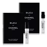 CHANEL 香奈兒 BLEU DE 藍色男性香水(2ml)X2-公司貨