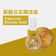 韓國 【peachand】兒童安全水溶性蝴蝶結指甲油(附戒指) 長髮公主魔法金 (10ml)