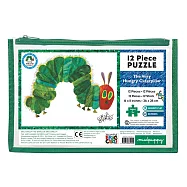 【美國Mudpuppy】大片旅行拼圖-好餓的毛毛蟲/艾瑞卡爾(12片幼兒拼圖/2歲以上)