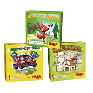 HABA益智桌遊組 (小狐狸醫生+玩轉賽車道+瘋狂柵欄)