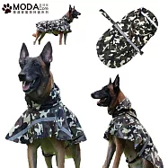 【摩達客寵物系列】寵物大狗小狗透氣防水雨衣(迷彩綠/反光條/6種尺寸可選) 黃金拉拉哈士奇2XL迷彩綠