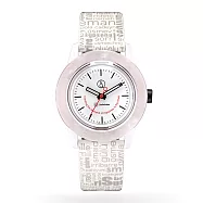 Q&Q SmileSolar 巴賽爾系列太陽能手錶-鋯石白Small/35mm