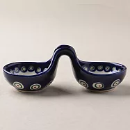 波蘭陶 歡樂聖誕系列 雙邊醬料碟 14.5cm 波蘭手工製