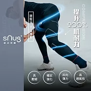 【全壓式強肌力壓縮褲黑灰線條-男款】sNug給足呵護 減緩肌肉疲勞 壓力褲 登山褲 護膝 透氣 重訓 外景節目推薦 國際七段漸進式加壓/ XL 黑灰線條