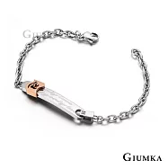 GIUMKA 情侶手鍊 白鋼 唯一的愛 火焰 單個價格 MB00266玫金細版