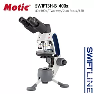 一機三用 獨特創新設計【Motic 麥克奧迪】Swift3H-B Hybrid 400x 雙眼LED蓄電生物實體兩用顯微鏡