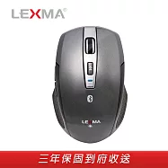 LEXMA B600R 2.4GHz+藍芽 雙模無線滑鼠-鐵灰