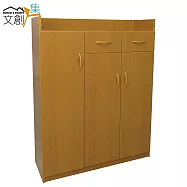 【文創集】米斯 環保3.1尺塑鋼三門二抽鞋櫃/玄關櫃(5色可選)原木紋