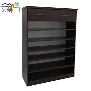 【文創集】羅斯 環保2.8尺塑鋼單抽鞋櫃/玄關櫃(4色可選)胡桃色